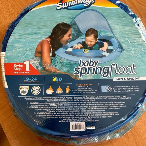 COPY - New Baby Spring Float SwimWay with sun canopy 9-24 months - Picture 3 of 3